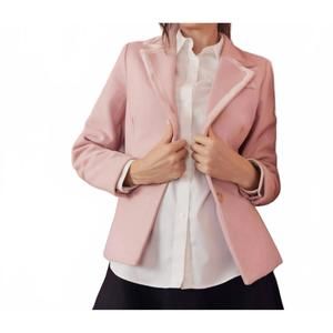 NEW ESTEEM COUTURE valentina herringbone blazer in pink